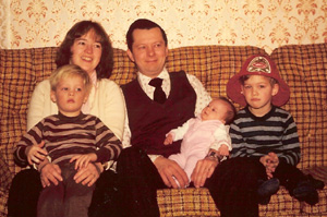 Andrew Baxter family photo likely taken early in 1980